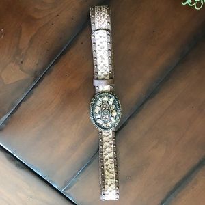 Vintage Leatherock Snakeskin Belt